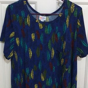 EUC Blue Feather XL Lularoe Carly